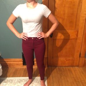 Aeropostale maroon jeggings